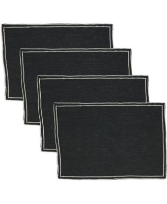 Double Line Embroidered Placemats, 14" x 20"