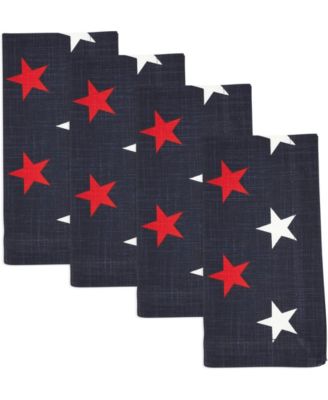 Patriotic Americana Stars Cotton Napkins, 20" x 20"