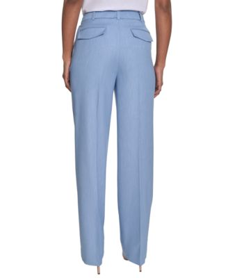 Брюки из льняной смеси Calvin Klein Petite из искусственного денима