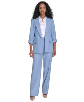 Миниатюрный блейзер с рукавами 3/4 из искусственного денима Calvin Klein