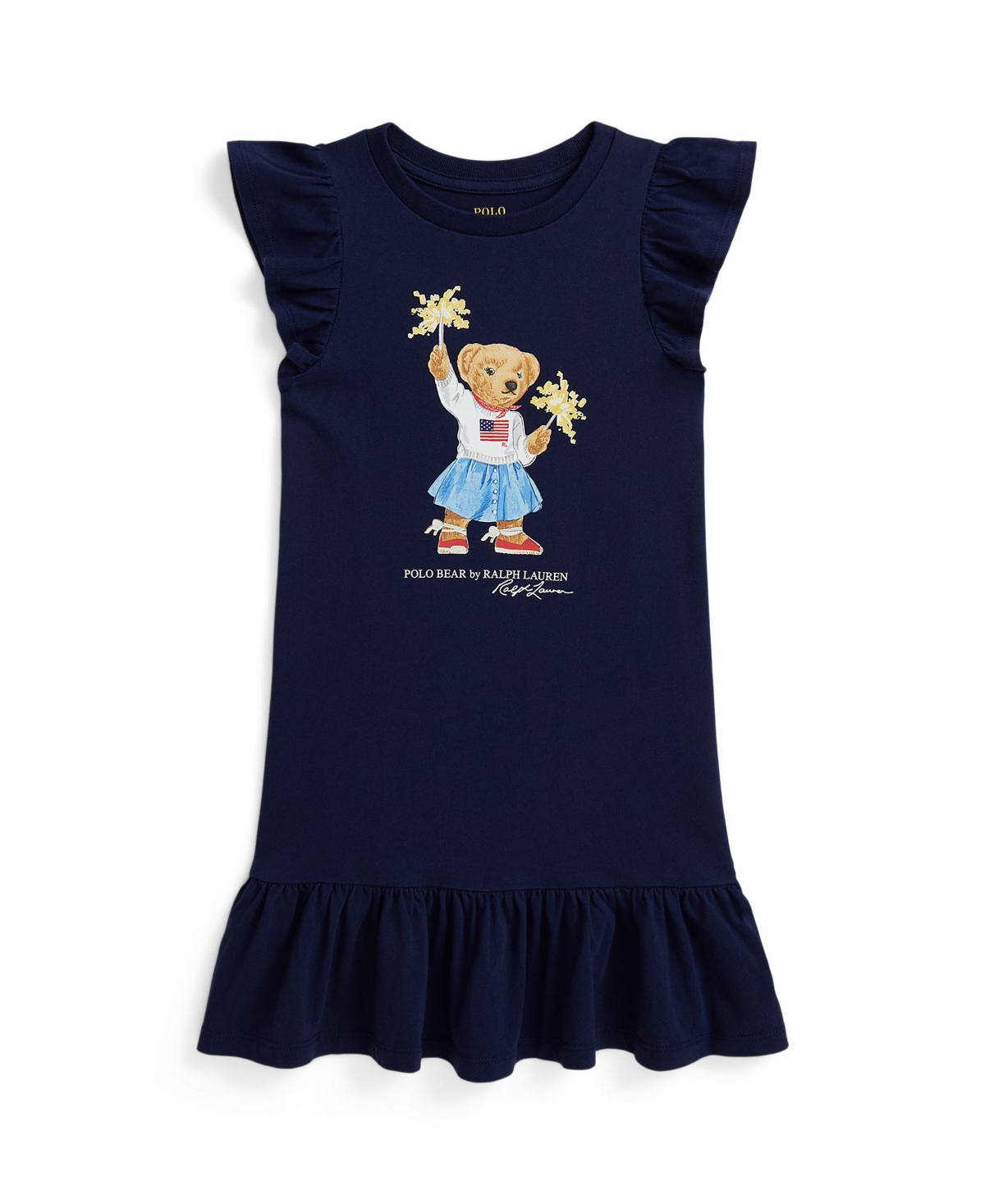 Polo Ralph Lauren Toddler And Little Girls Polo Bear Jersey Dress