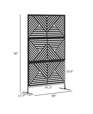Metal Outdoor Privacy Screen Outdoor Divider Trellis Rhombus