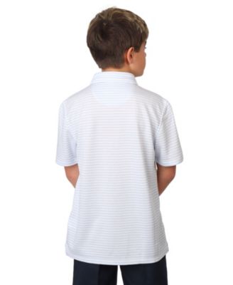 Boys Modal Pique Polo with Yarn Dye Stripes