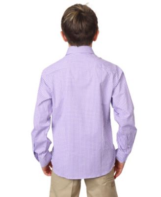 Big Boys Signature Gingham Long Sleeve Shirt