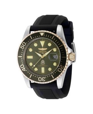 Men's 48217 Pro Diver Quartz 3 Hand Military Green Dial Watch