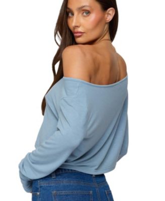 Women's Cropped Off Shoulder Top