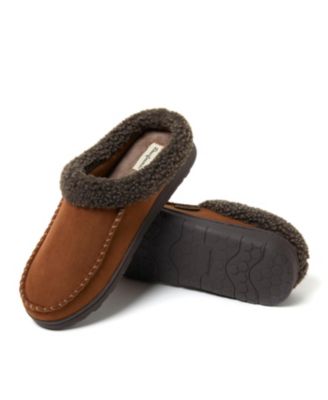 Men's Microsuede Moccasin Toe House Shoe Clog Slipper
