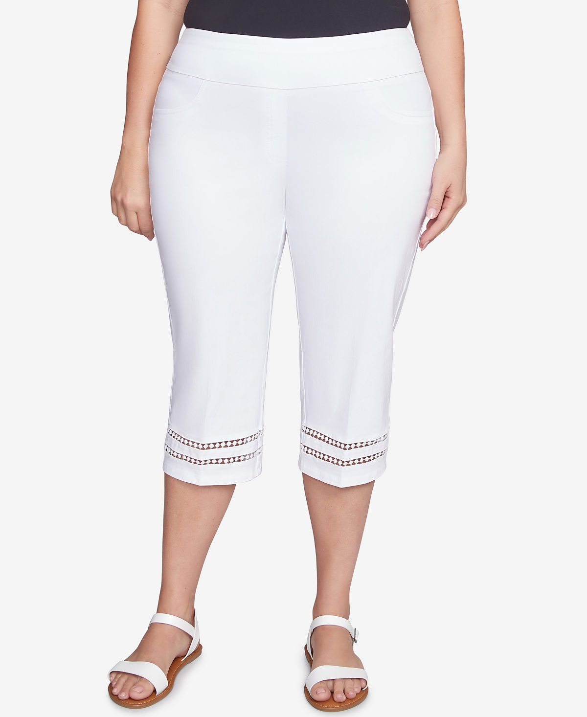 Plus Size Dreamy Clamdigger Pants - White