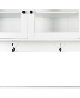 StreamdaleFurniture Large Microwave Shelf Kitchen Hutch Cabinet
