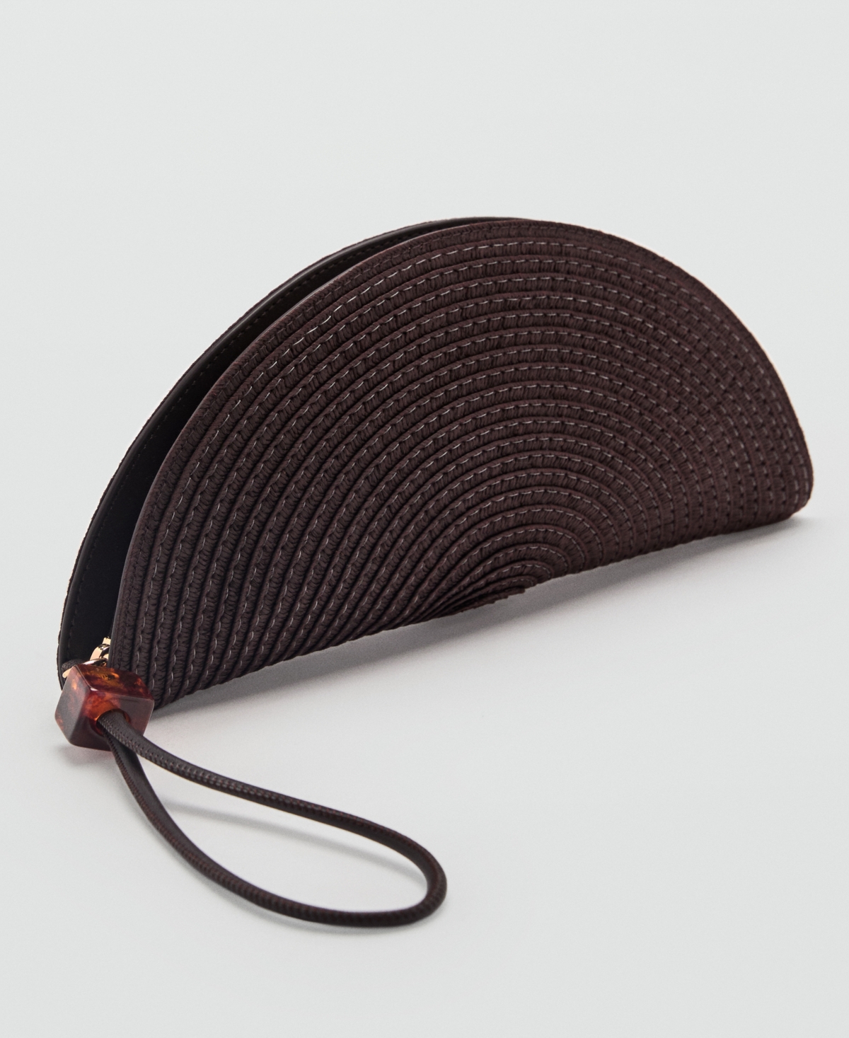 Women's Natural Fiber Zipper Toiletry Bag - Chocolate