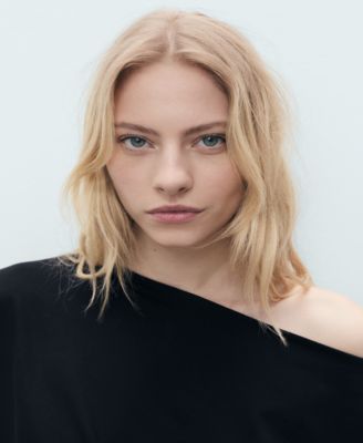 Women's Short Combined Fabric Draped Dress