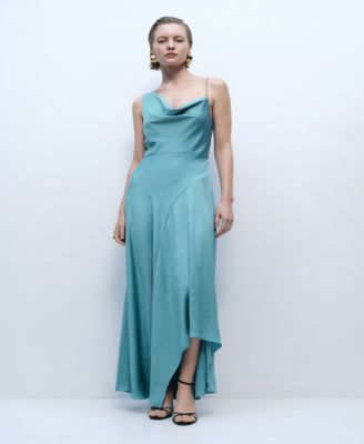 MANGO - Women's Asymmetrical Creased-Effect Dress