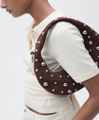 Женский свитер с короткими рукавами и узлом Mango