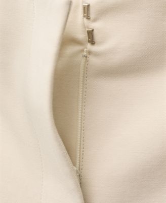 MANGO Women's Linen-Blend Suit Bermuda Shorts