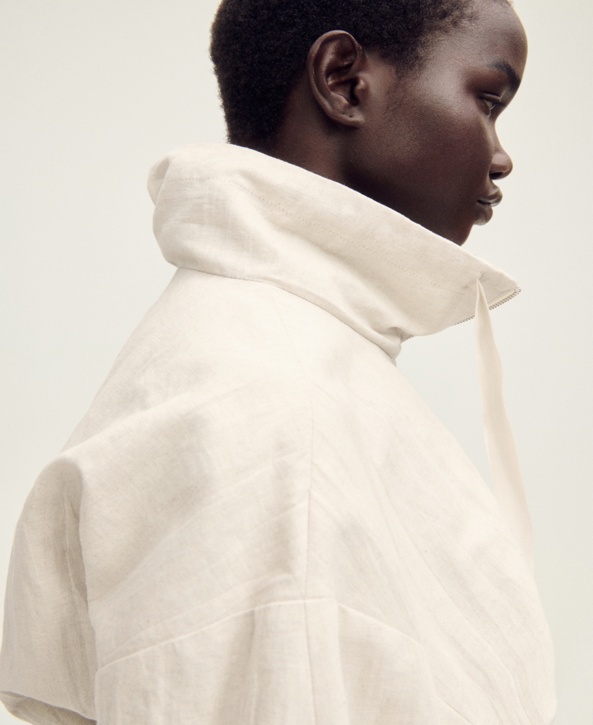 Mango Women's Linen Blend Crop Jacket