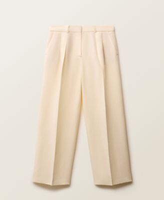 Women's Straight Linen Blend Suit Pants