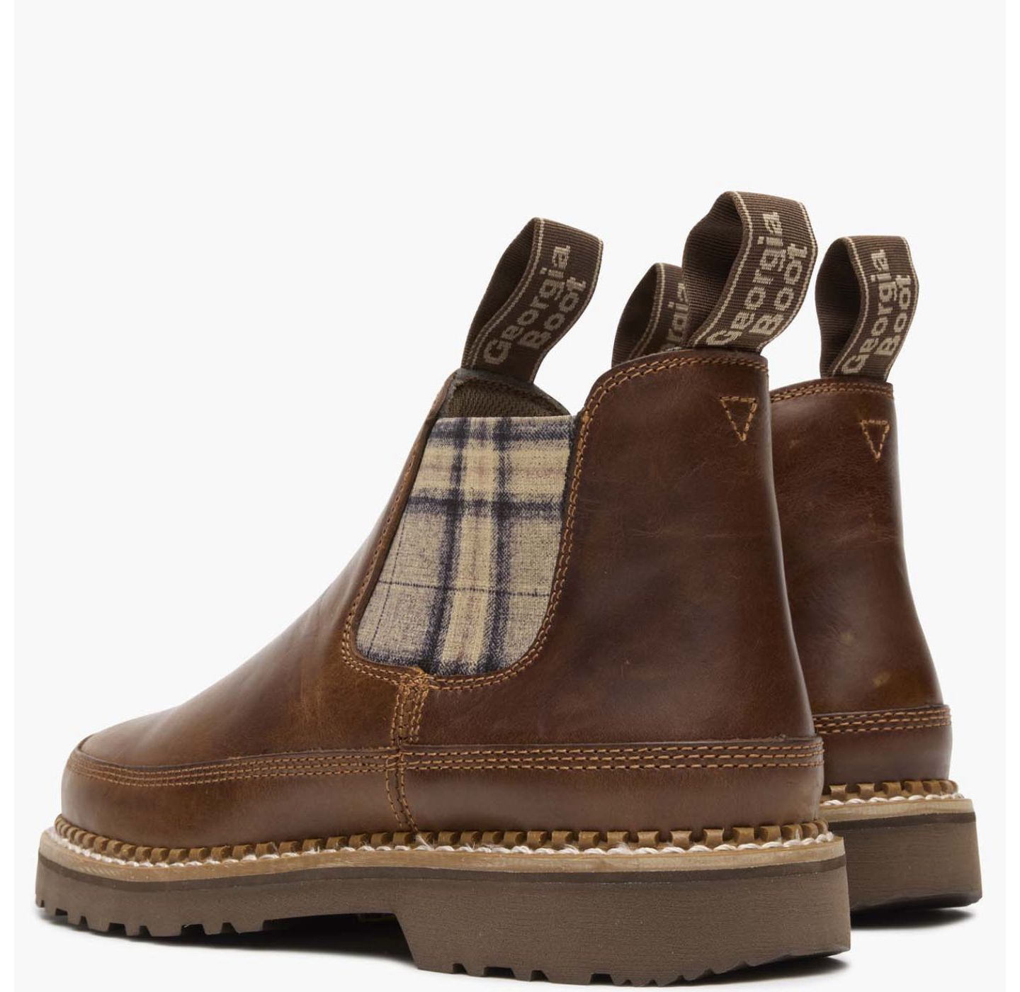Женские ботинки GEORGIA BOOT Plaid Chelsea Romeo, цвет: Коричневый — фото 4