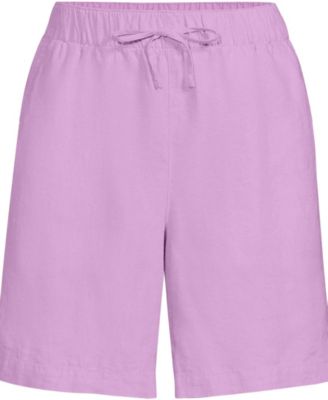 Women's Linen High Rise Pull On 7" Shorts
