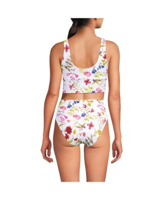 Женский комплект купальников-танкини с открытой спиной и завышенной талией от Lands'End