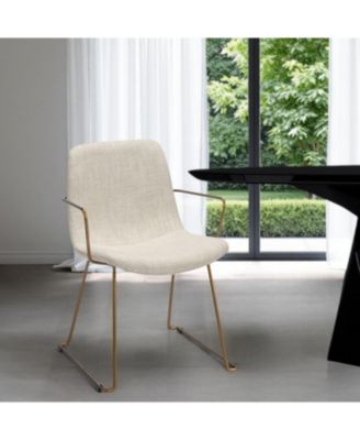 Soft Upholstered Fabric Dining Arm Chair for Comfort and Style