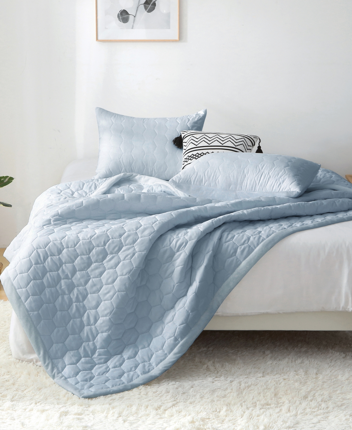 St. James Home Mini Honeycomb Down Alternative Blanket Set
