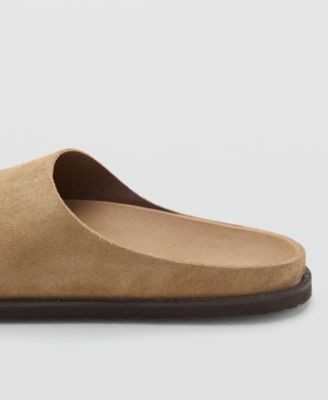 MANGO Men's Suede Leather Clogs