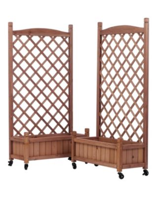 Streamdale 2-Pack Raised Garden Bed with Trellis & Climbing Racks