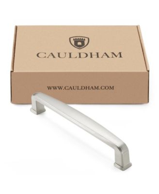 5 Pack Solid Kitchen Cabinet Handles (5" Hole Centers) - Drawer/Door Hardware - Style T765 - Satin Nickel