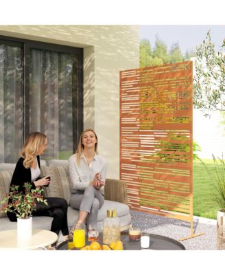 78" H x 48" W Metal Outdoor Privacy Screen,