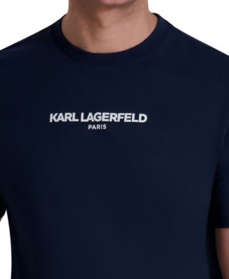 Мужская футболка с логотипом KARL LAGERFELD PARIS Core с коротким рукавом и круглым вырезом горловины