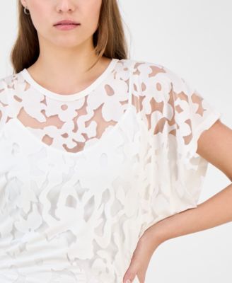 Women's Floral Lace Midi Dress