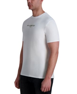 Мужская футболка с камуфляжным логотипом KARL LAGERFELD PARIS с коротким рукавом и круглым вырезом