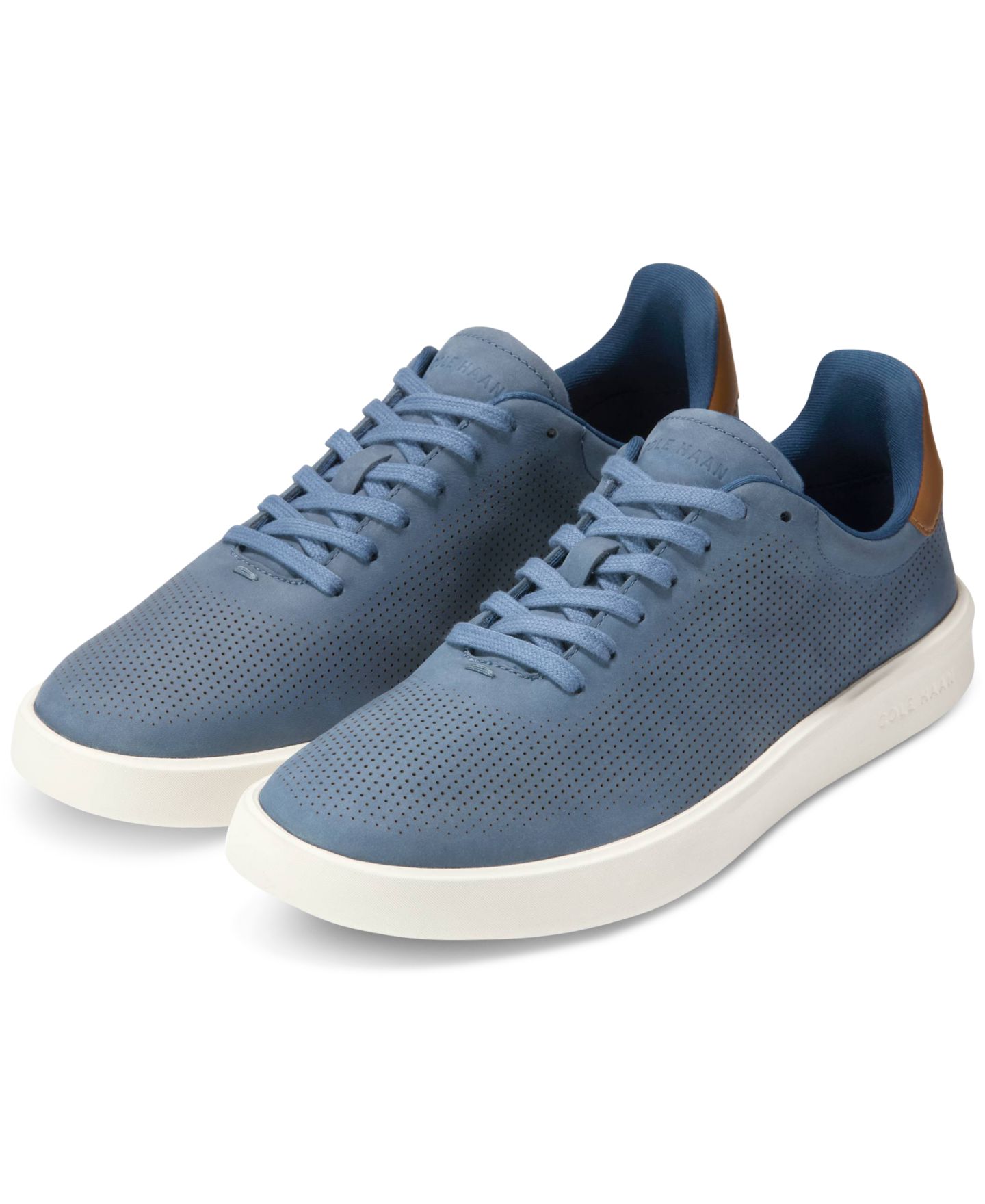 Мужские кроссовки Cole Haan Grand Crosscourt Daily Laser, цвет: Синий нубуковый — фото 5