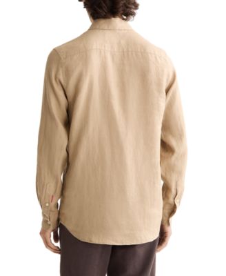 Мужская льняная рубашка SCOTCH & SODA с длинным рукавом и пуговицами спереди