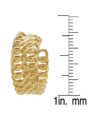 Macys Infinity Twist Huggie 14K Gold Plate Earrings 10890₽