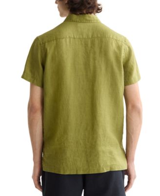 Мужская льняная рубашка свободного покроя SCOTCH & SODA с коротким рукавом и пуговицами спереди от SCOTCH & SODA