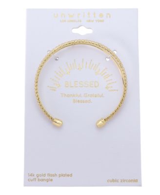 Unwritten Cubic Zirconia Cross Cuff Bracelet 4590₽