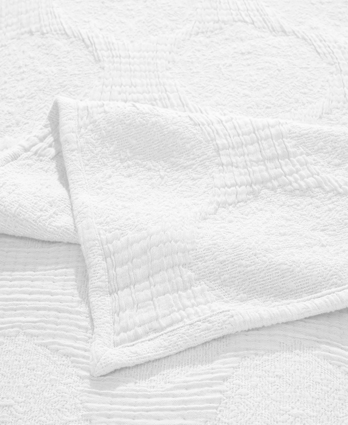 Superior Tanta Crinkle Woven 3-pc. Coverlet Set, King In White