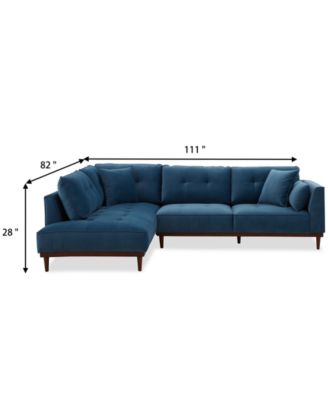 Hazelynn 2-Pc. Fabric Sectional, Exclusively at Macys
