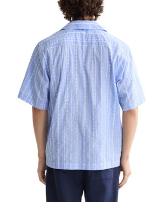 Мужская рубашка SCOTCH & SODA свободного кроя в полоску с коротким рукавом от SCOTCH & SODA