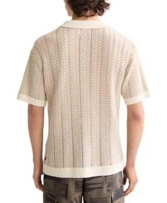 Мужской свитер поло из структурированной вязки SCOTCH & SODA