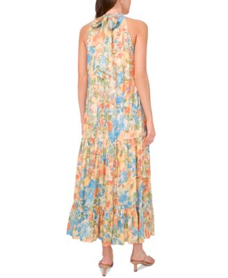 Женское многоуровневое макси-платье без рукавов с принтом от MSK