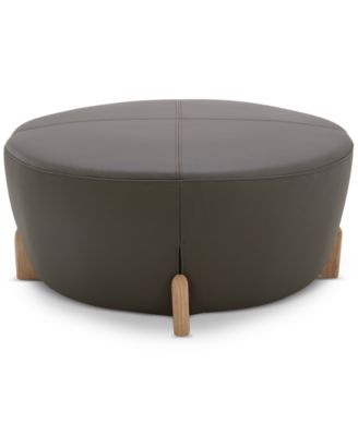 Nierling Leather Ottoman, Exclusively at Macy's
