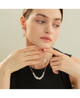 Sterling Silver Vivienne Statement Bouquet Chain Necklace