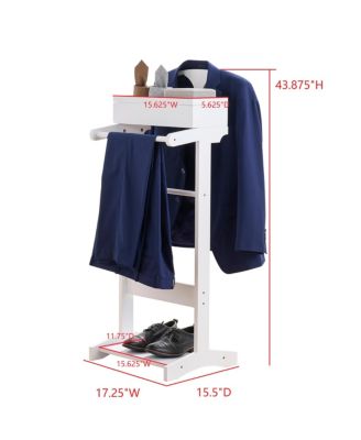 Mavy Modern Valet Stand Organizer for Suits, Coats and Accessories