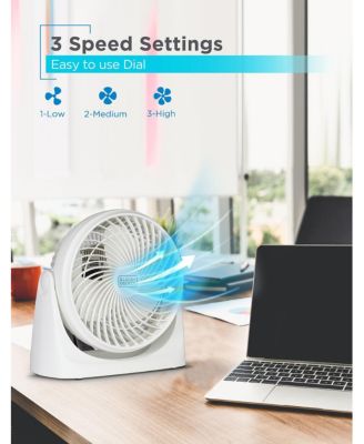 BLACK+DECKER 7-Inch Small Self-Standing Adjustable Portable Fan with 3-Speed Settings