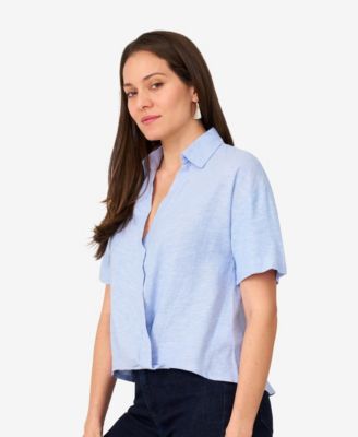 Женский топ из льняной смеси с запахом спереди от Cable & Gauge