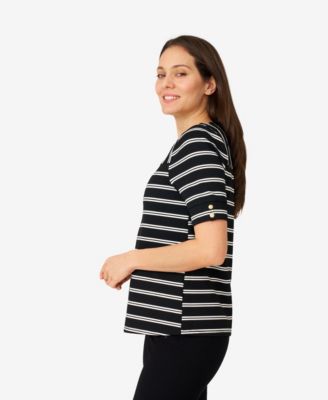 Женский топ с вырезом лодочкой в полоску от Cable & Gauge