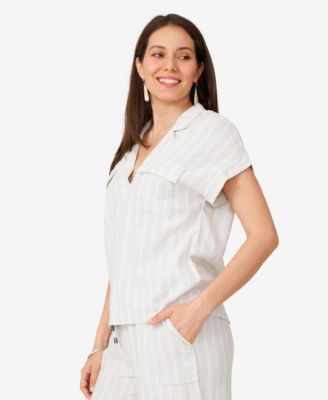 Женская рубашка Camp из льняной смеси Cable & Gauge