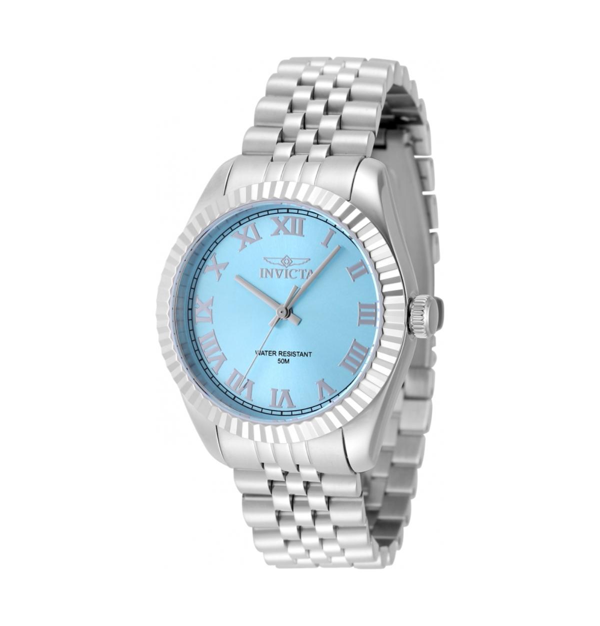 Women's 48902 Specialty Quartz 3 Hand Tiffany Blue Dial Watch - Silver